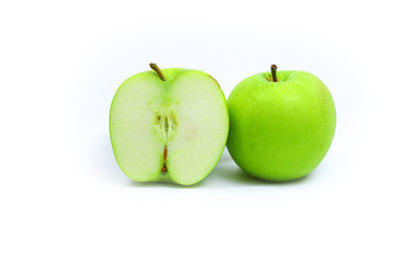 Green apple isolated  on white background