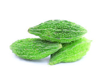  Bitter gourd Isolated White Background 