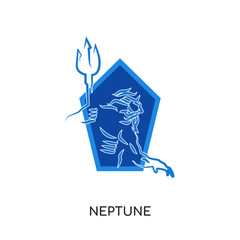 neptune logo isolated on white background for your web, mobile and app design