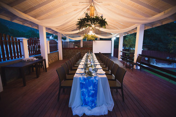 Wedding Banquet. Table setting.