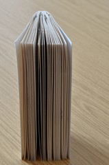 Standing open book and page marks