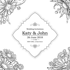 Wedding vintage card