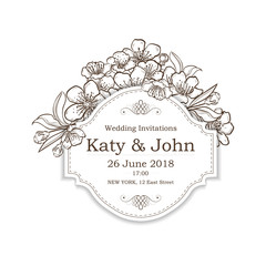 Wedding vintage card