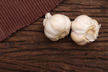 Herb ingredient of Tom Yum spicy soup Traditional Thai food cuisine on wood background
