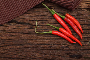 Herb ingredient of Tom Yum spicy soup Traditional Thai food cuisine on wood background