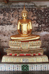 golden buddha statue in Bangkok Thailand 