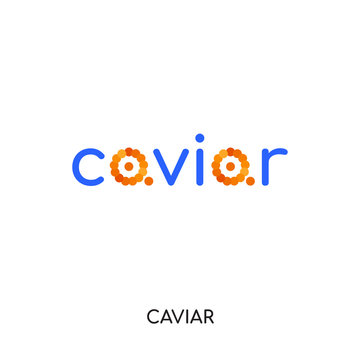 caviar logo isolated on white background for your web, mobile and app design