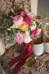 Wedding details. Bride accessories