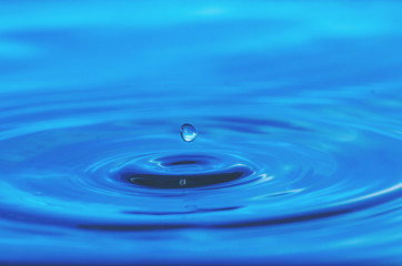 Naklejka na ściany i meble abstract background of Blue water drop falling down