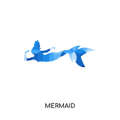 mermaid logo isolated on white background for your web, mobile and app design
