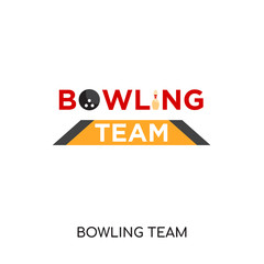 bowling team logo isolated on white background for your web, mobile and app design