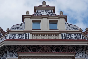 Architectural decoration of building in Prague, Czech Republic