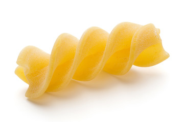 Pasta spiral isolated on the white background.