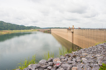 Big dam in Thailand  Klong Tha Dan Dam in Nakhon Nayok Khun Dan Pra Kan Chon Dam