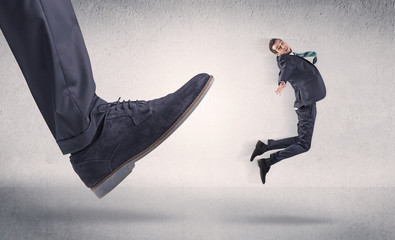 Small businessman deported from workplace by his boss

