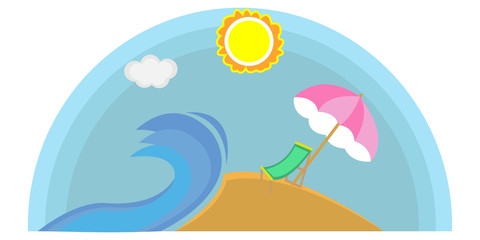 Fototapeta na wymiar Summer beach logo
