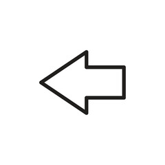 arrow left outlined vector icon. Modern simple isolated sign. Pixel perfect vector  illustration for logo, website, mobile app and other designs