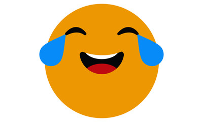 Face With Tears of Joy Emoji Vector illustration