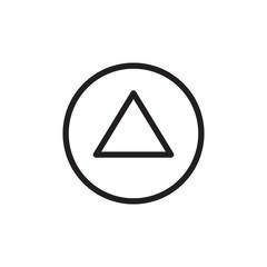 circular arrow up outlined vector icon. Modern simple isolated sign. Pixel perfect vector  illustration for logo, website, mobile app and other designs