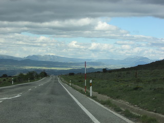 Scenic road to Cantabria mountains, Spain