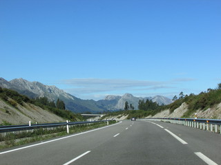 Fototapeta premium Scenic highway near Pyrenees mountains, France
