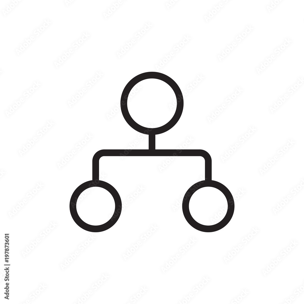 Leinwandbilder circle block diagram, structure graph outlined vector icon. modern simple isolated sign. pixel perfe