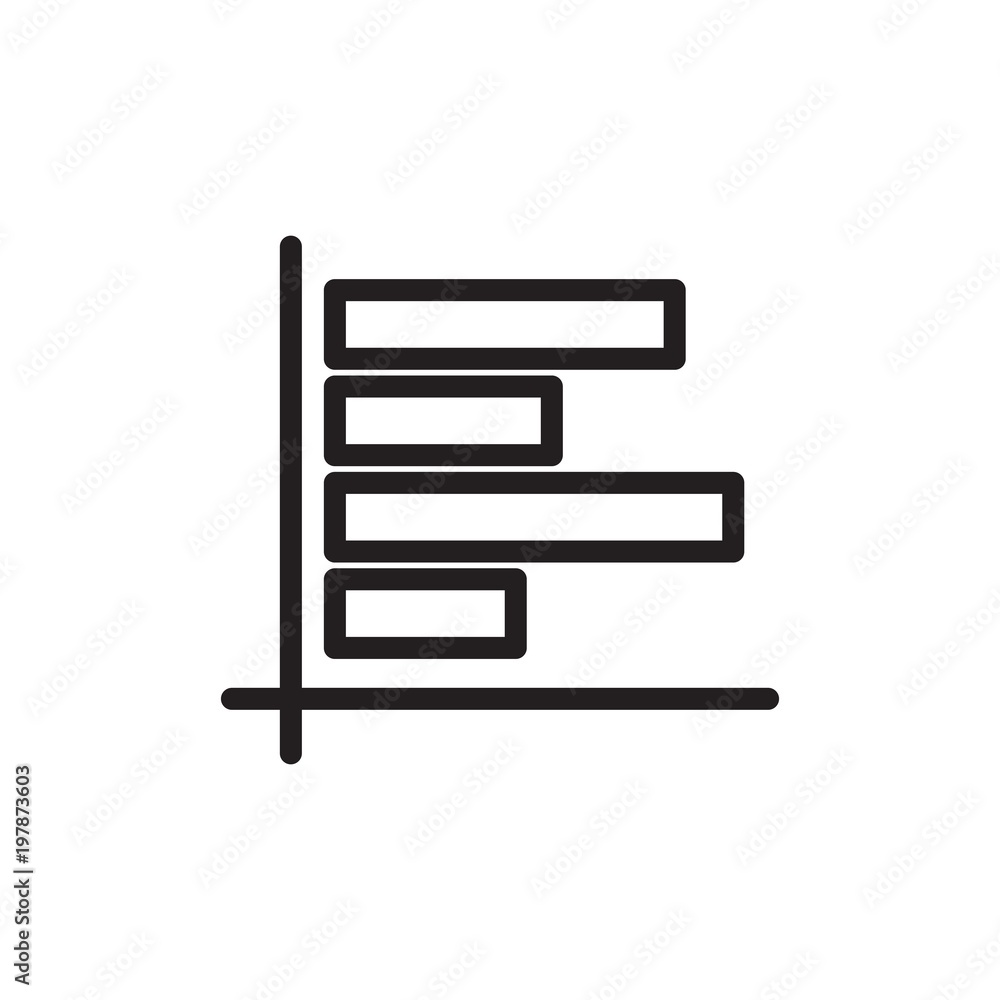 Poster vertical diagram, vertical bar chart outlined vector icon. modern simple isolated sign. pixel perfec