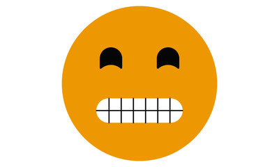 Grinning Face Emoji vector illustration