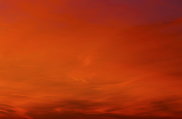 Beautiful sunset with colorful clouds on the sky