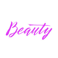 Beauty Typography Square Poster. Vector lettering. Calligraphy p
