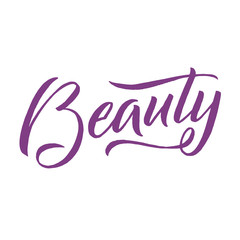Obraz premium Beauty Typography Square Poster. Vector lettering. Calligraphy phrase for gift cards, scrapbooking, beauty blogs. Typography art.