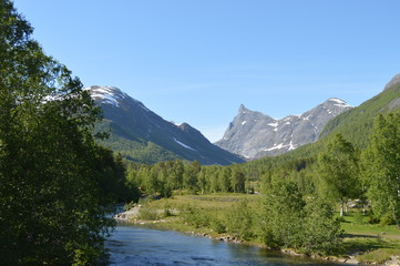 Naklejka na ściany i meble Norway Mountains