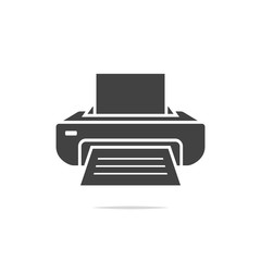 Printer icon vector isolated