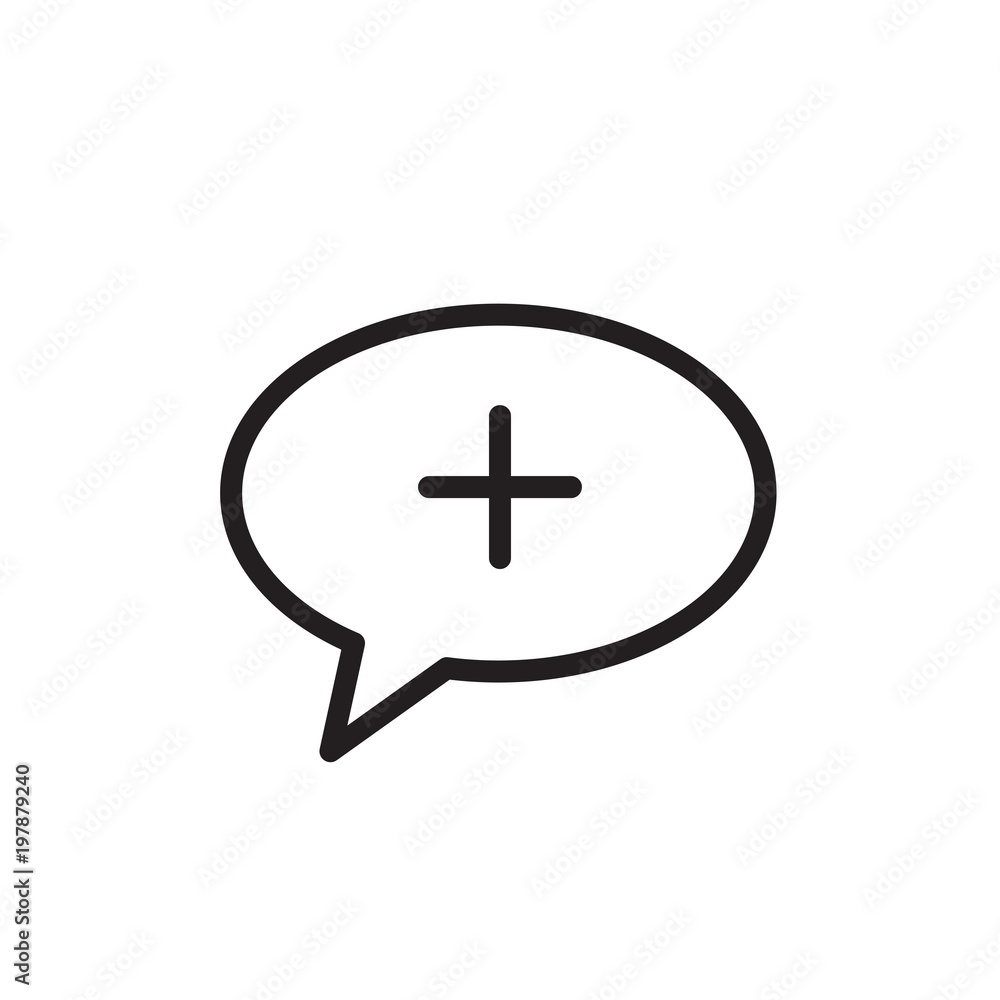 Poster create message, add message outlined vector icon. modern simple isolated sign. pixel perfect vector 