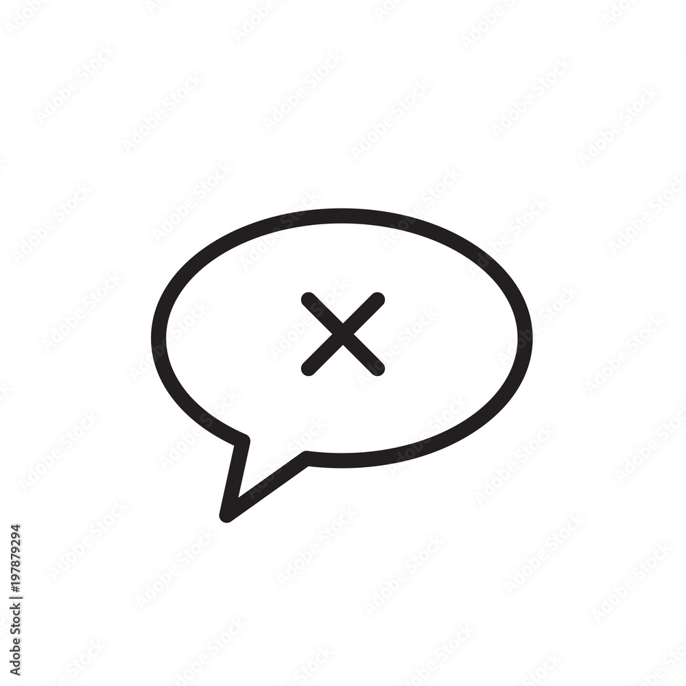 Poster close message, exit message outlined vector icon. modern simple isolated sign. pixel perfect vector 