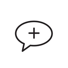 Obraz premium create message, add message outlined vector icon. Modern simple isolated sign. Pixel perfect vector illustration for logo, website, mobile app and other designs