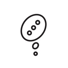 think bubble, message bubble outlined vector icon. Modern simple isolated sign. Pixel perfect vector  illustration for logo, website, mobile app and other designs