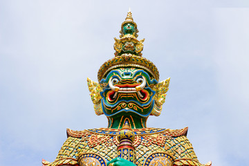Fototapeta na wymiar Giant in Grand Palace the Emerald Buddha Temple Thailand