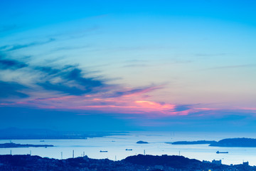 火の山公園から望む夕景