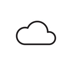 cloud outlined vector icon. Modern simple isolated sign. Pixel perfect vector  illustration for logo, website, mobile app and other designs