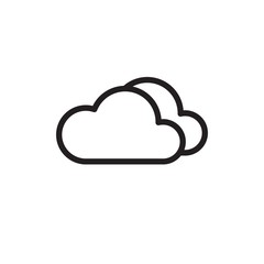clouds outlined vector icon. Modern simple isolated sign. Pixel perfect vector  illustration for logo, website, mobile app and other designs