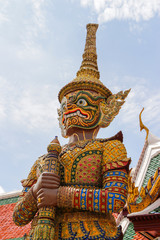 Giant in Grand Palace the Emerald Buddha Temple  Thailand