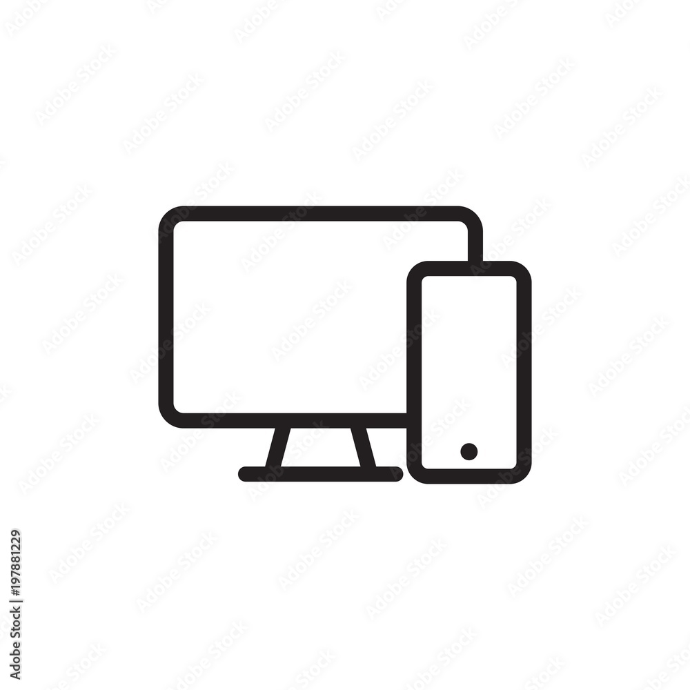 Aufkleber responsive design outlined vector icon. modern simple isolated sign. pixel perfect vector illustrati