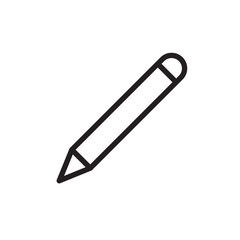 pencil outlined vector icon. Modern simple isolated sign. Pixel perfect vector  illustration for logo, website, mobile app and other designs