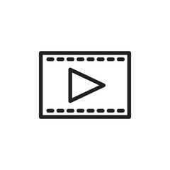 cinema outlined vector icon. Modern simple isolated sign. Pixel perfect vector  illustration for logo, website, mobile app and other designs