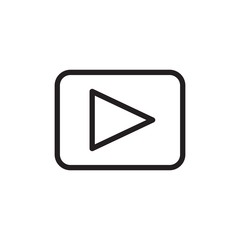 play video outlined vector icon. Modern simple isolated sign. Pixel perfect vector  illustration for logo, website, mobile app and other designs