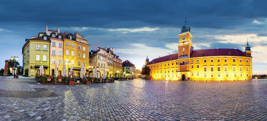 Fototapeta premium Panorama warszawskiego starego miasta, Polska