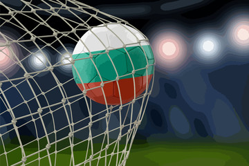 Fototapeta na wymiar Bulgarian soccerball in net