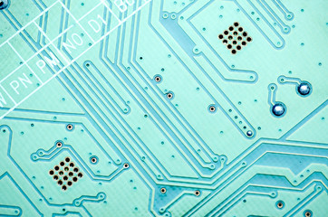 Printed circuit board. Close-up, background