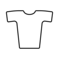 Simple vector image of t-shirts in fine lines on a white background
